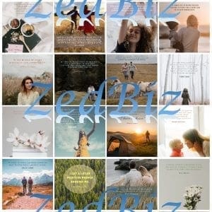 Positivity Social Media Quote Graphic Package 02